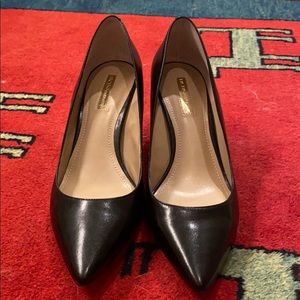 BCBGeneration Latoya Black Leather Pumps